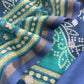 Sky And Blue Bandhani Banarsi Suit In Maheshwari Silk