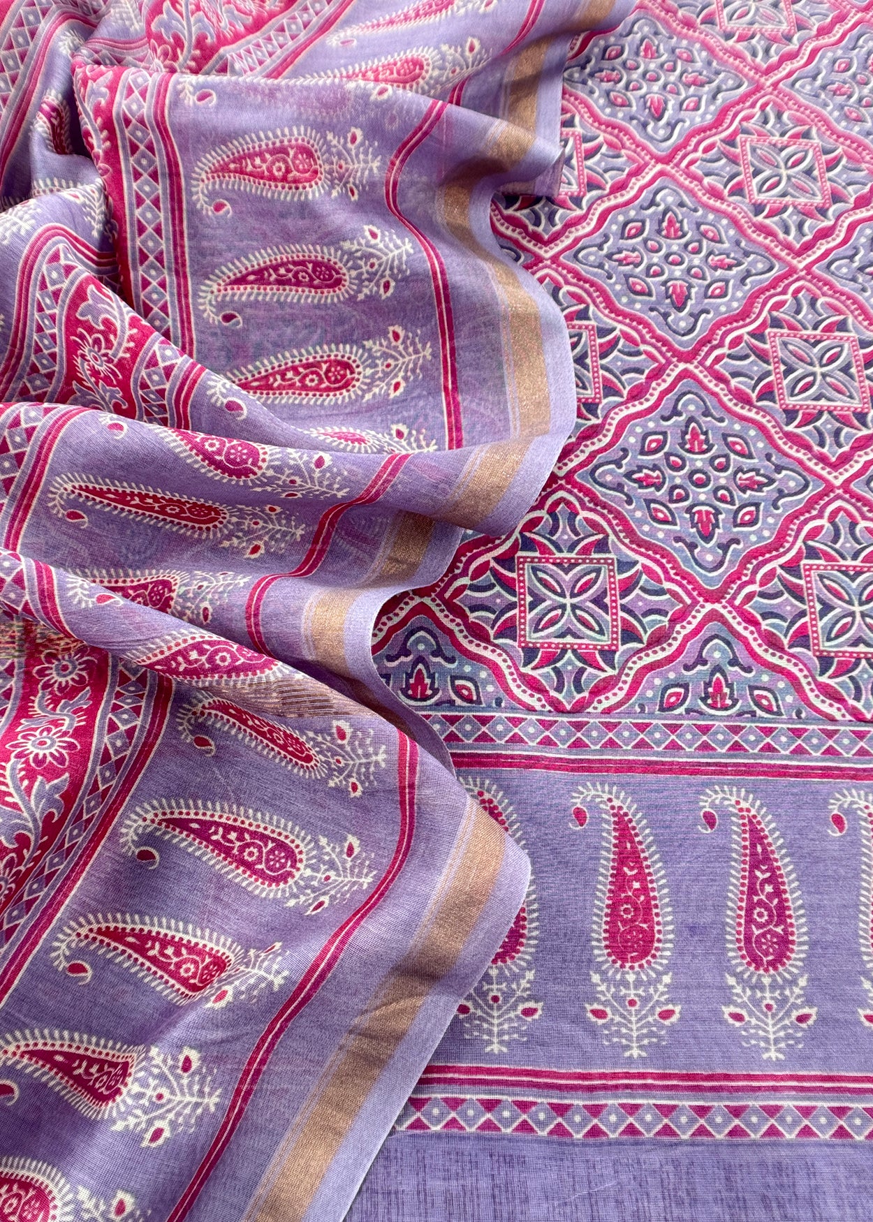 Summer wear maheshwari suit with dupatta

