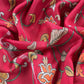 Red And Beige Kalamkari Print Pure Maheshwari Silk Suit With Dupatta