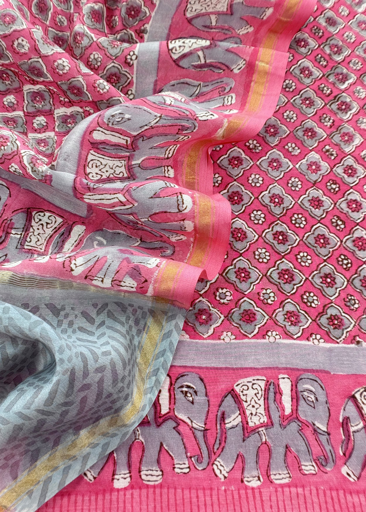 mulmul unstitched suit with dupatta

