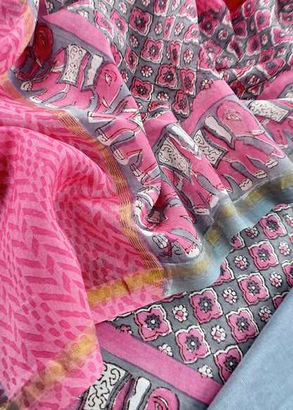 Summer wear suit pure mulmul fabric

