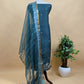 Sahiba 2025 Deep Sea Green Handloom Desi Tussar Kurta With Pitta And Appliqué Work And Handwoven Tissue Dupatta