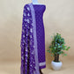 Kalasheel Luxe Purple Handloom Munga Silk Suit With Shikagarh Gold Weaving