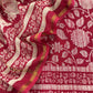 Red Maheshwari Silk Suit With Kalamkari Dupatta