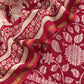 Red Maheshwari Silk Suit With Kalamkari Dupatta