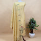 Light Pink Chanderi Dupatta-Suit with Phool Jamdani weaving and gold detailings