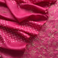 Sahiba 2025 Rani Pink Handloom Desi Tussar Kurta With Pitta Work And Bandhani Dupatta