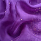 Royal Purple Handwoven Silk Kurta And Kora Silk Dupatta With Dori Embroidery