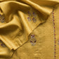 Sahiba 2025 Marigold Yellow Pintuck Handloom Desi Tussar Suit With Zardosi And Resham Embroidery