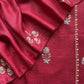 Sahiba 2025 Sangria Red Pintuck Handloom Desi Tussar Suit with Zardosi and Resham Embroidery