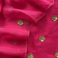 Hot Pink Pure Silk Organza Suit Set With Handcrafted Gold Sequin Work