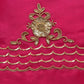 Hot Pink Pure Silk Organza Suit Set With Handcrafted Gold Sequin Work
