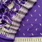 Kalasheel Luxe Purple Handloom Munga Silk Suit With Shikagarh Gold Weaving