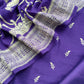 Kalasheel Luxe Purple Handloom Munga Silk Suit With Shikagarh Gold Weaving