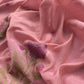 Light Pink Chanderi Dupatta-Suit with Phool Jamdani weaving and gold detailings