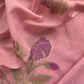 Light Pink Chanderi Dupatta-Suit with Phool Jamdani weaving and gold detailings