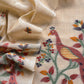 Beige Linen Chanderi Unstitched Suit With Jamdani Weaving