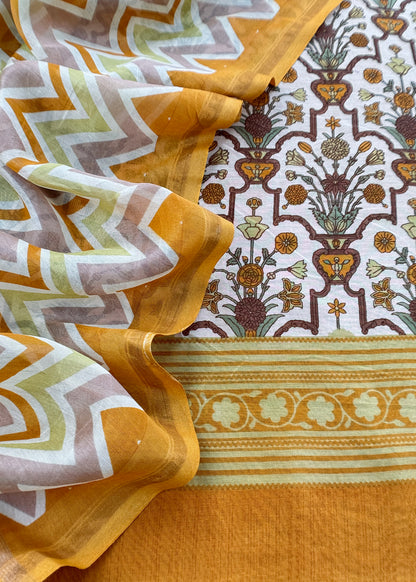 Summer wear maheshwari suit with dupatta

