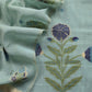 Light Blue Chanderi Dupatta-Suit with Phool Jamdani weaving and gold detailings