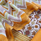 Mustard Gulbahar Pure Maheshwari Silk Unstitched Suit Fabric With Jaipuri Handblock Print
