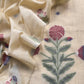 Light Beige Chanderi Dupatta-Suit with Phool Jamdani weaving and gold detailings