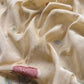 Light Beige Chanderi Dupatta-Suit with Phool Jamdani weaving and gold detailings