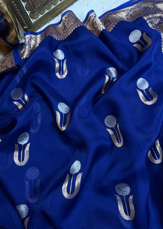 Pure Kora Silk Saree With Kadwa Weaving


