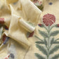 Light Yellow Chanderi Dupatta-Suit with Phool Jamdani weaving and gold detailings