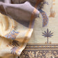 Yellow And Brown Shikagarh Maheshwari Silk Suit