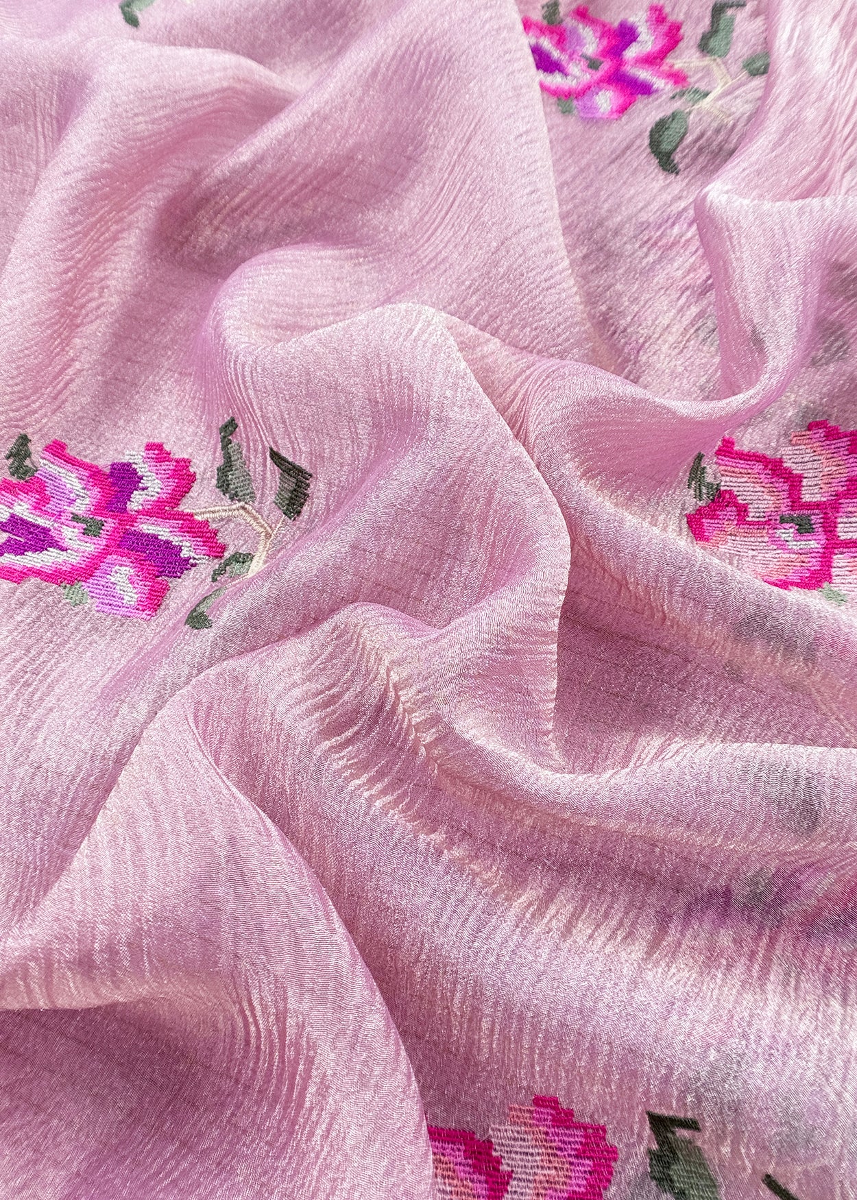 Indian traditional wear unstitched silk fabric

