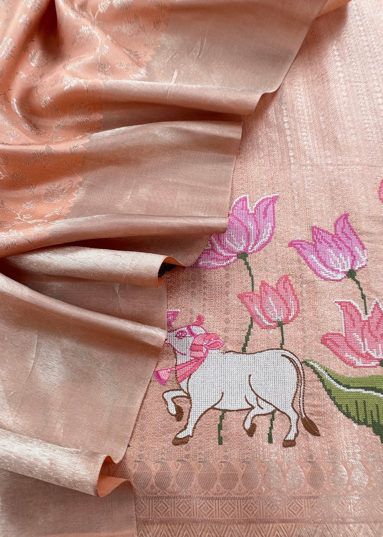 Premium quality silk unstitched suit with dupatta

