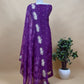 The Red Sikhagarh Handloom Organza Silk Suit With Floral Dupatta And Zari Embroidery