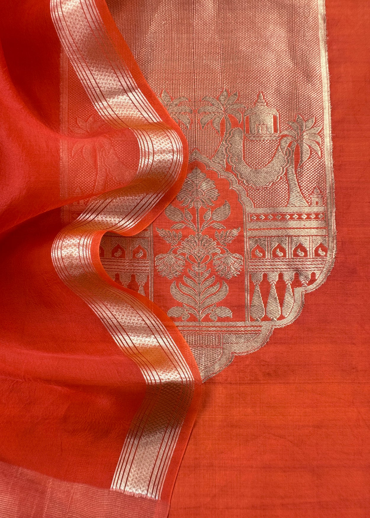 Pure banarasi silk suit with kora silk dupatta

