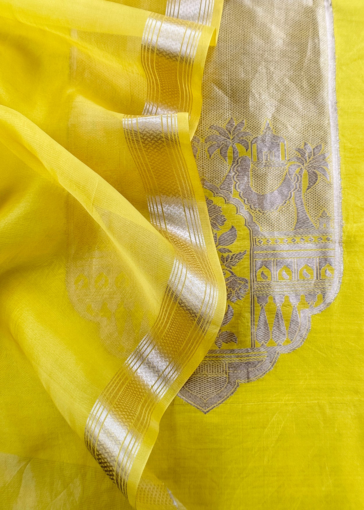Pure banarasi silk suit with kora silk dupatta

