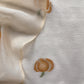 Off White Jamdani Suit With Yellow Daffodil In Linen Chanderi Fabric