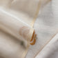 Off White Jamdani Suit With Yellow Daffodil In Linen Chanderi Fabric