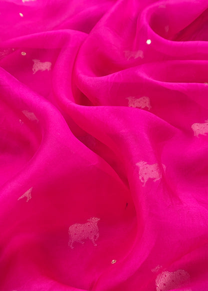 Pure chiniya silk unstitched suit with dupatta

