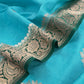 Blue Green Handloom Banarasi Silk Kurta With Kadwa Meenakari Weaving