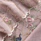 Baby Pink Handloom Mul Suit With Peacock Resham Bharwa Embroidery