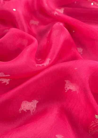 Pure chiniya silk unstitched suit with dupatta

