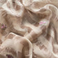 Almond beige Handloom Mul Suit with Peacock Resham Bharwa Embroidery