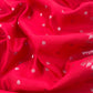 Red Pure Chiniya Silk Suit With Zari Weaving