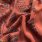 Blue With Orange Maheshwari Silk Suit With Bandhani And Kantha Work