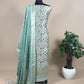 Green Zari-Weaved Kani Unstitched Suit In Maheshwari Silk