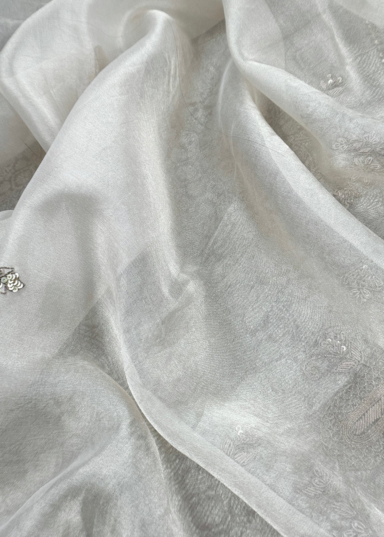 Bridesmaid Edit Brocade Varanasi Tissue Silk Suit Fabric With Handwork