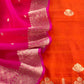 Premium quality silk unstitched suit with kora dupatta


