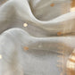 Grey Unstitched Pure Silk Suit With Kadwa Weaving