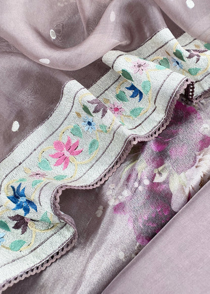Festive wear tissue silk unstitched suit with duppta


