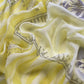 Lemon Yellow Hand Dyed Linen Kurta And Tabby Dupatta With Gold Foil
