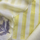 Lemon Yellow Hand Dyed Linen Kurta And Tabby Dupatta With Gold Foil